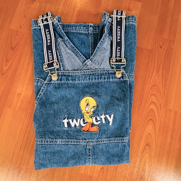 WB Warner Bros Studio Store Overall Jean TWEETY. - Picture 2 of 7